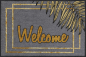 Preview: Fussmatte Welcome Gold Leaves 50x75cm