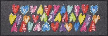 Fussmatte Funky Hearts Home 60x180cm